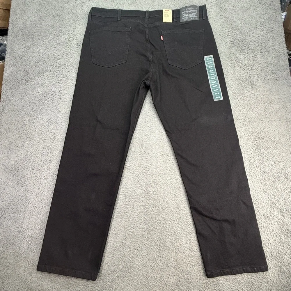 Levi's 505 Regular Fit Jeans Mens 40x30 Black Stretch Straight Leg 00505-2342